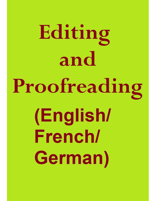 Editing and Proofreading (English/French/German)
